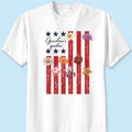 Grandma's Garden 4th Of July American Flag Personalized Shirt, Birth Month Flower, Gift For Grandma